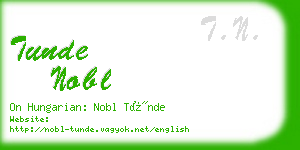 tunde nobl business card